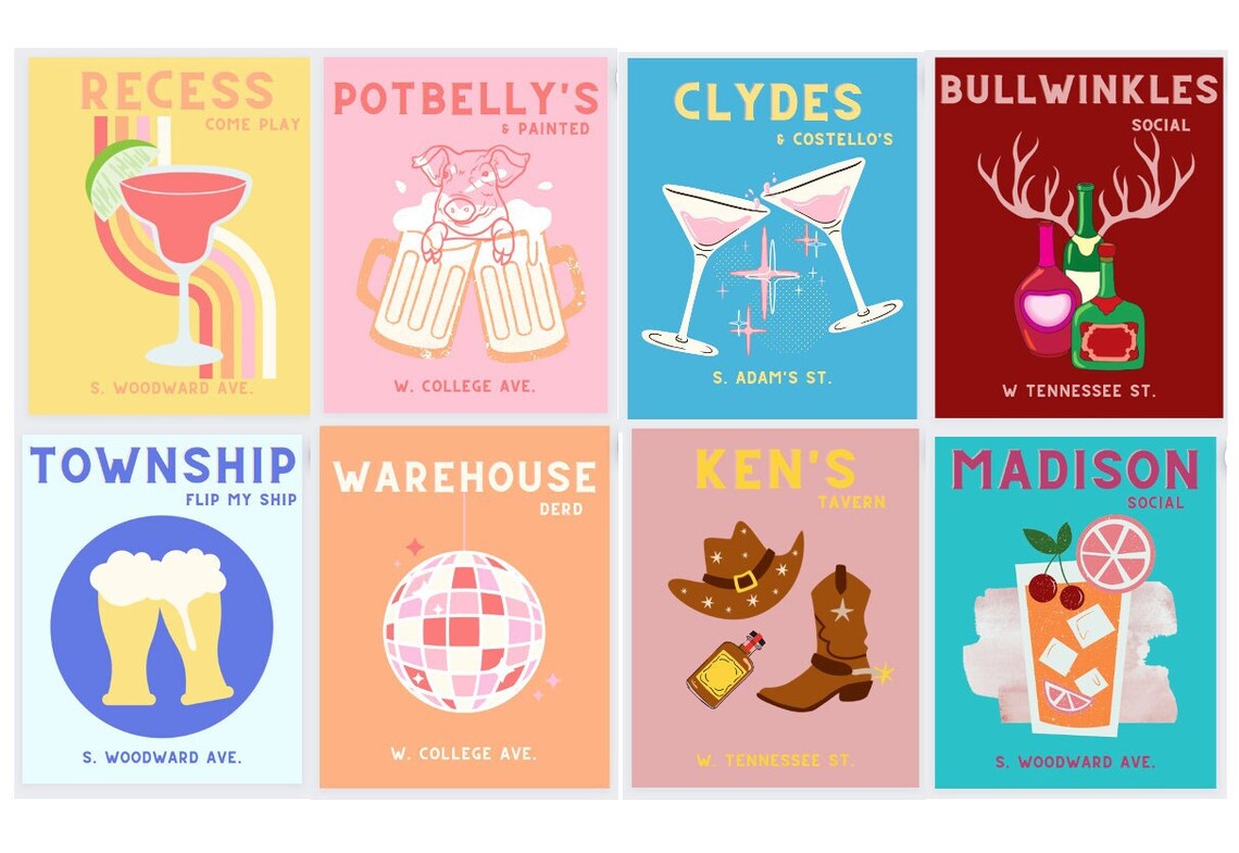 FSU Bars Prints/wall Art DOWNLOADABLE Etsy