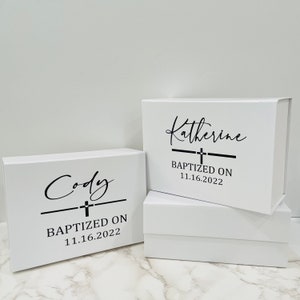 Personalized Baptism Box - Godson Gift Box from Godmother | Personalized Christening Gifts for Boys | Gift for Grandson