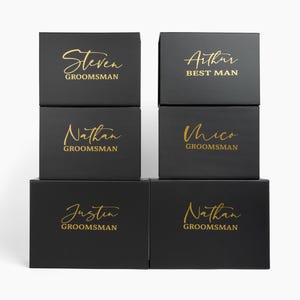 Groomsmen Proposal Box| Time to suit up | Empty Black Gift Box for Groomsman