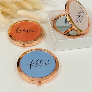 Personalized Compact Mirror, Pocket mirror, Bridesmaid Favors
