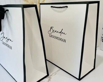 Personalized Groomsmen Gift Bag: Time to Suit Up