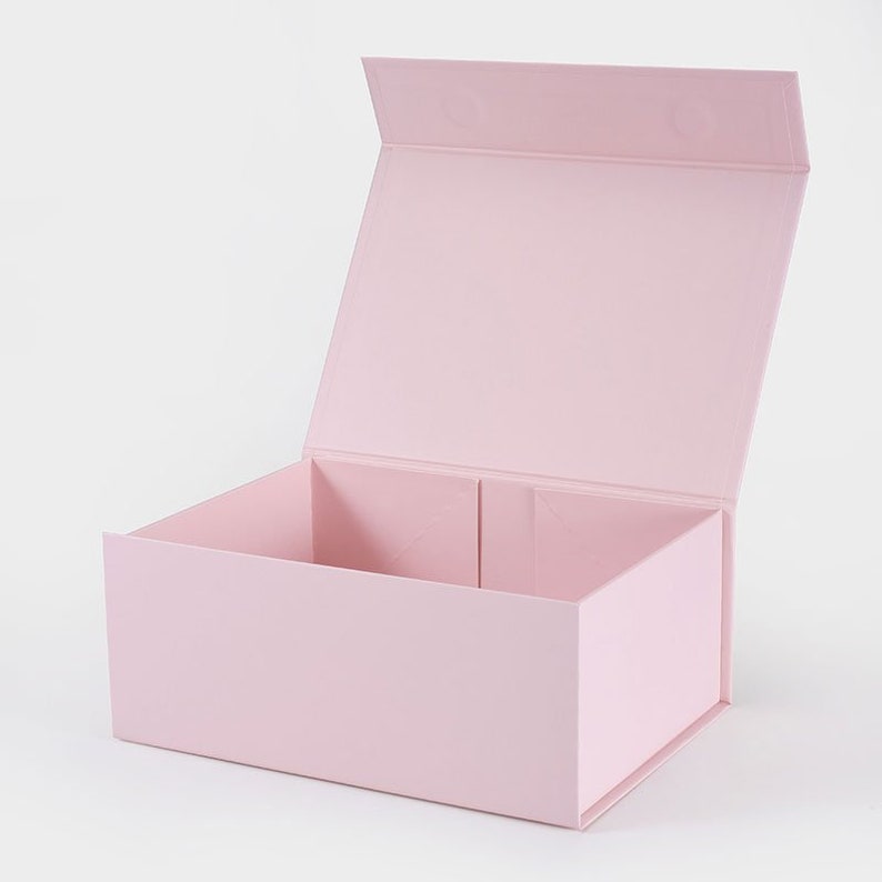 Pink Rectangular Gift Box Pink Magnetic Gift Box - Collapsible Magnetic Front Flap Closure ...
