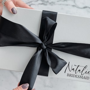 White Gift Box Empty - Bridesmaid Proposal Box- Maid of Honor Box -Bridesmaid Box Empty -Personalized Box