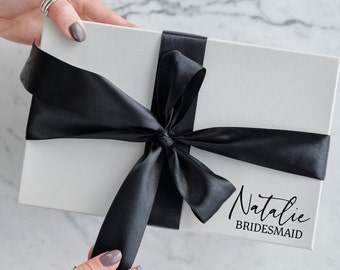 Personalized White Gift Box: Bridesmaid Proposal, Maid of Honor Box