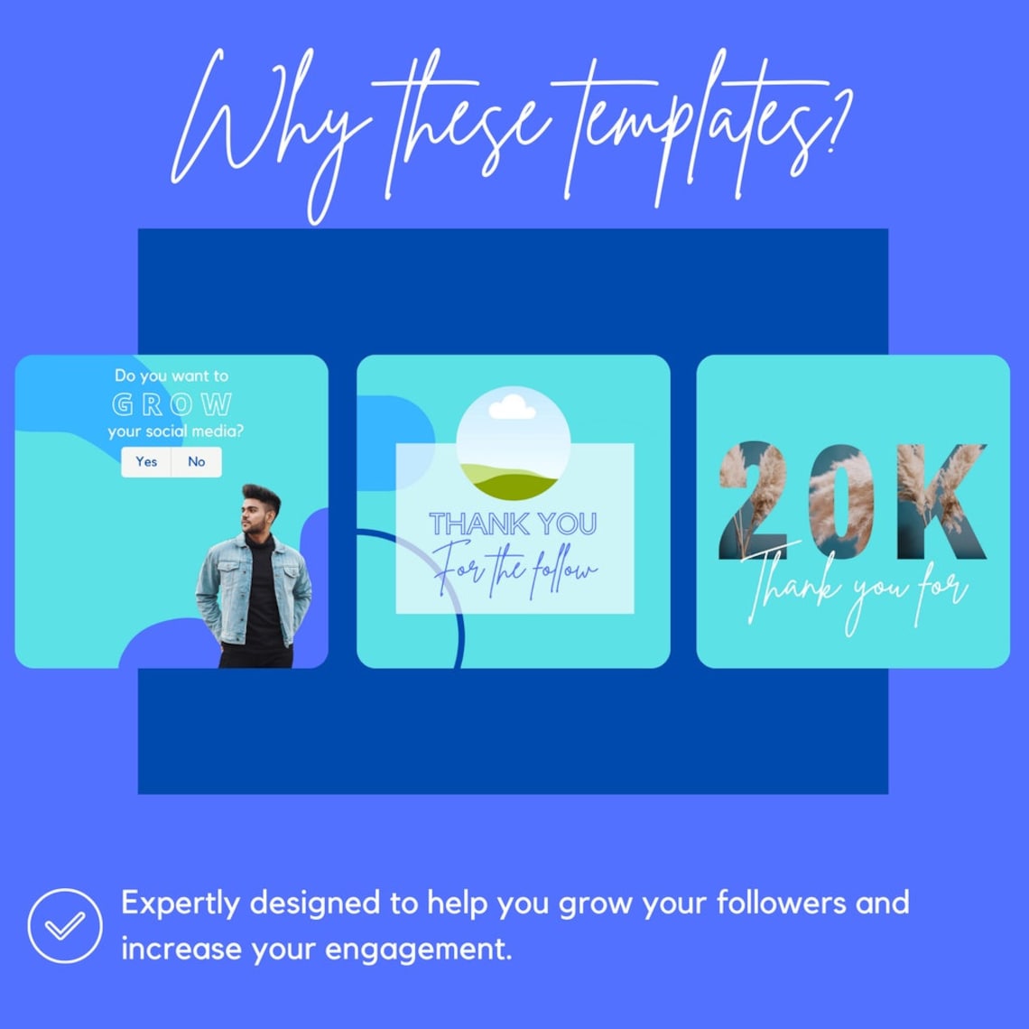 Canva Templates 30 BLUE THEME Digital Marketing Instagram/ Facebook