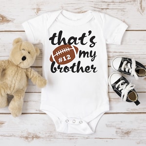Personalized Football Brother Onesie® - Handmade Cotton Baby Bodysuit