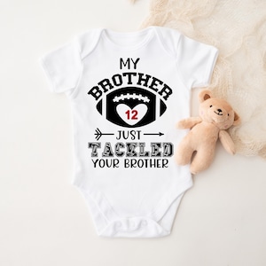 My Brother Tackled Your Brother Football Onesie – Baby Shower Gift
