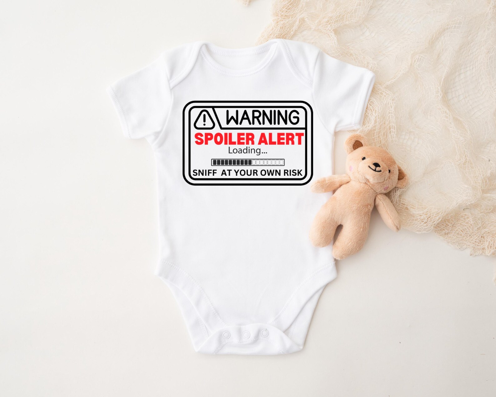 Warning Spoiler Alert Onesie – Funny Baby Shower Gift - Etsy