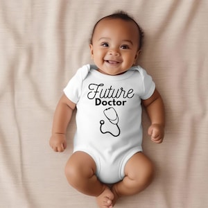 Future Doctor Personalized Baby Onesie®: Handmade Cotton Bodysuit