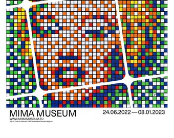 INVADER Original poster of Mima Exhibition streetart print     not from banksy