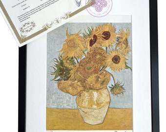 VAN GOGH - Stil life vase - Lithograph CERTIFICATE Original M Arts Edition Signed Numbered /150