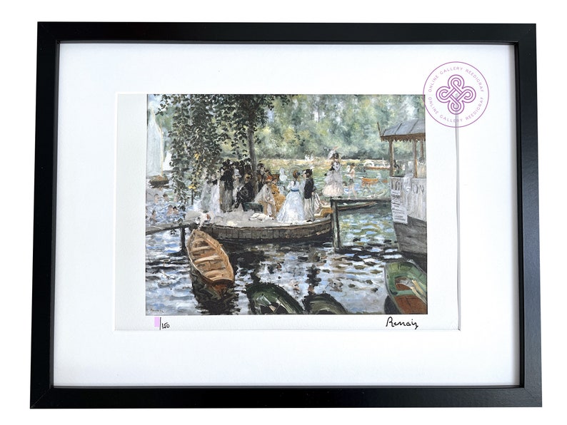 RENOIR La grenouillere Lithograph CERTIFICATE Original M Arts Signed Edition Numbered /150 image 2