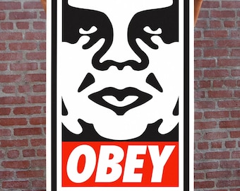 Original Shepard Fairey Obey "Icon Face" signed offset Lithograph streetart poster print     not invader banksy