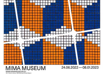 INVADER Original poster of Mima Exhibition streetart print     not from banksy