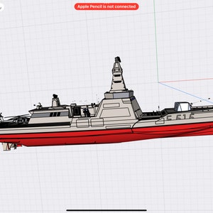 War ship 3d model stp file