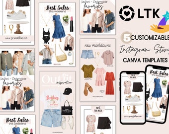 5 Like to Know It Canva Templates, Instagram Story Templates, Influencer Template, Canva Blogger Template Bundle, Canva Collage Templates
