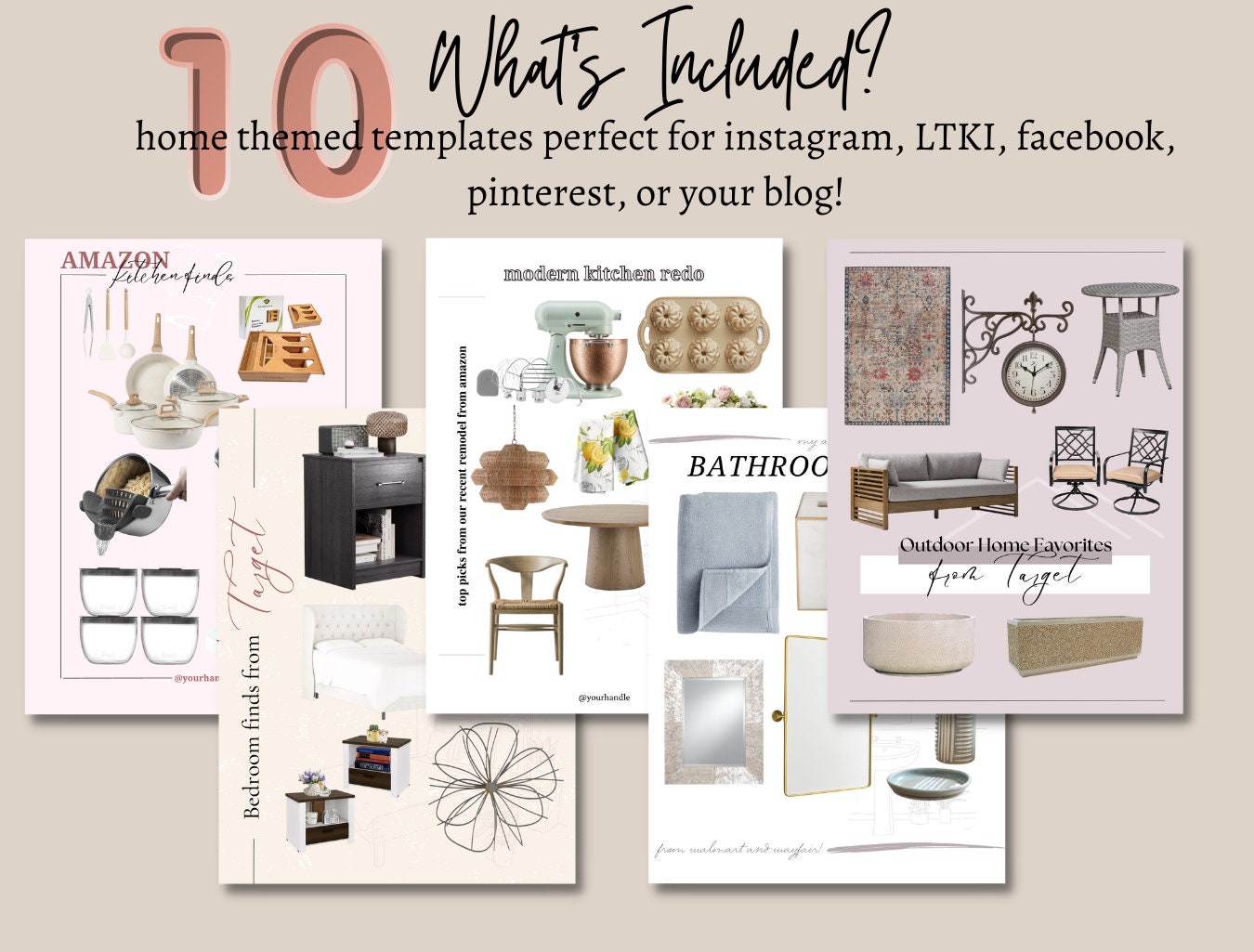 Home + Interior Design LTK Canva Templates, Neutral Liketoknowit ...