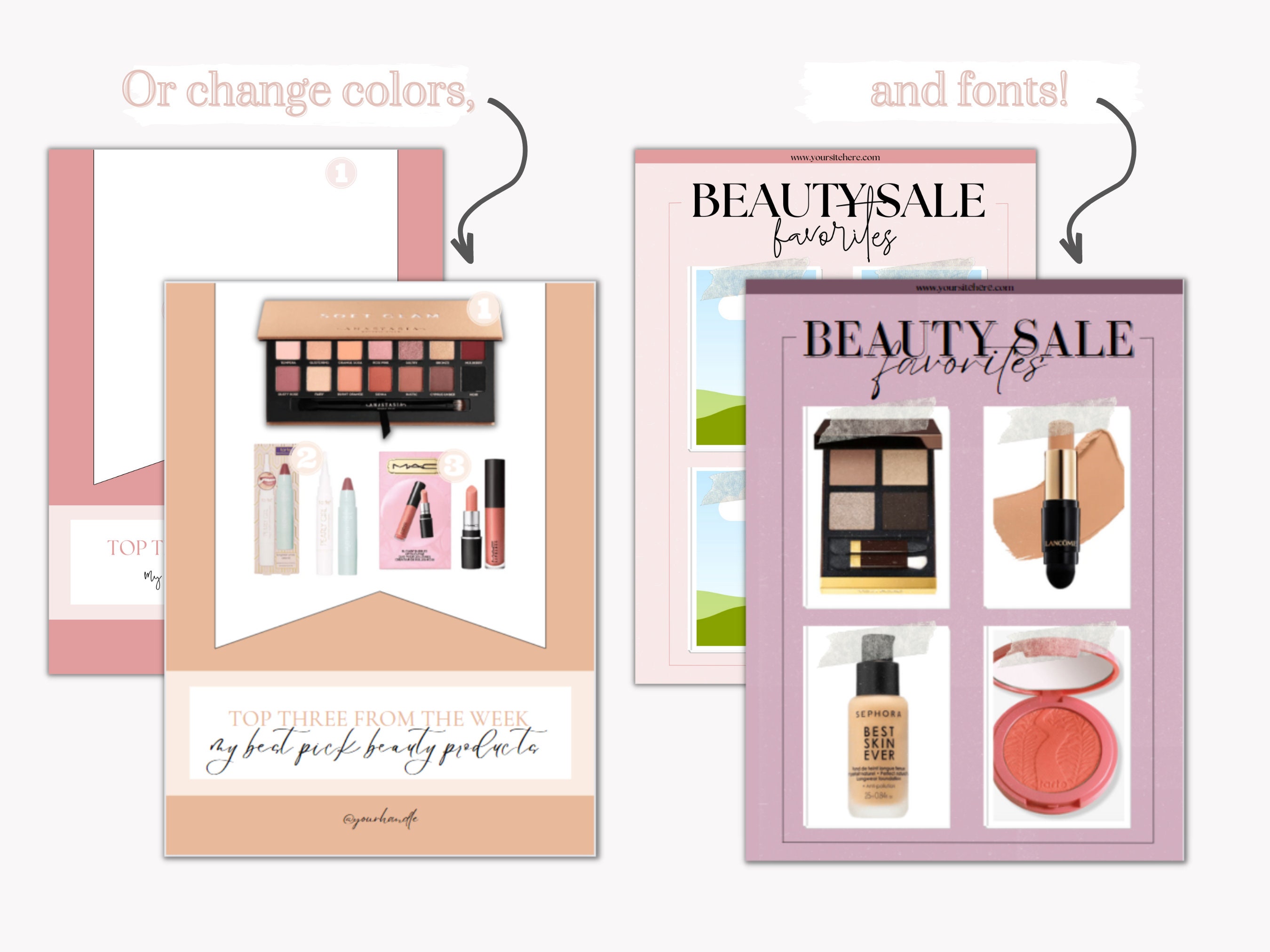 7-beauty-ltk-templates-influencer-templates-canva-templates-like-to
