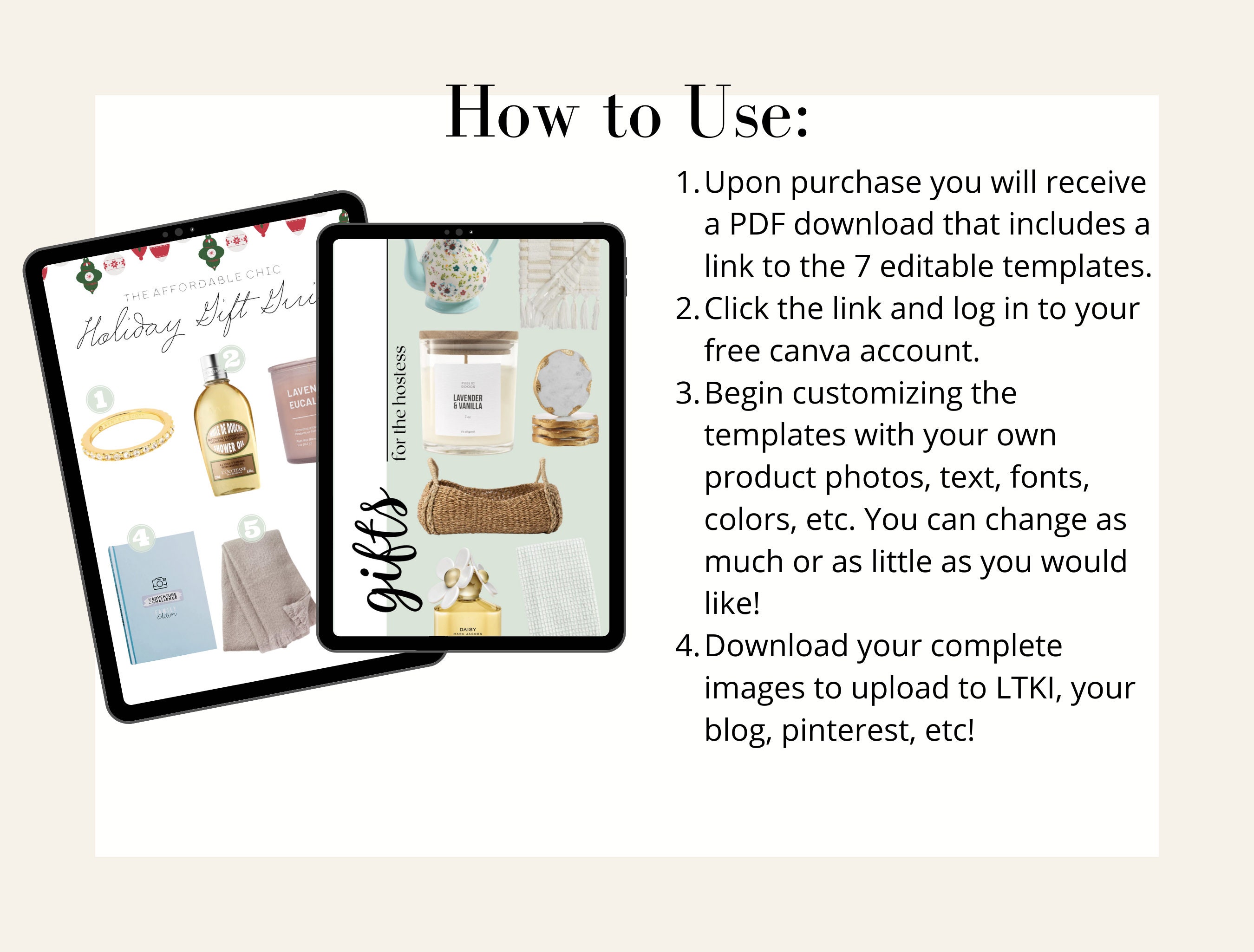 Holiday Gift Guide LTK Canva Templates, Neutral Liketoknowit Collage,  Influencer Collage Template, LTK Template, IG Stories - Etsy