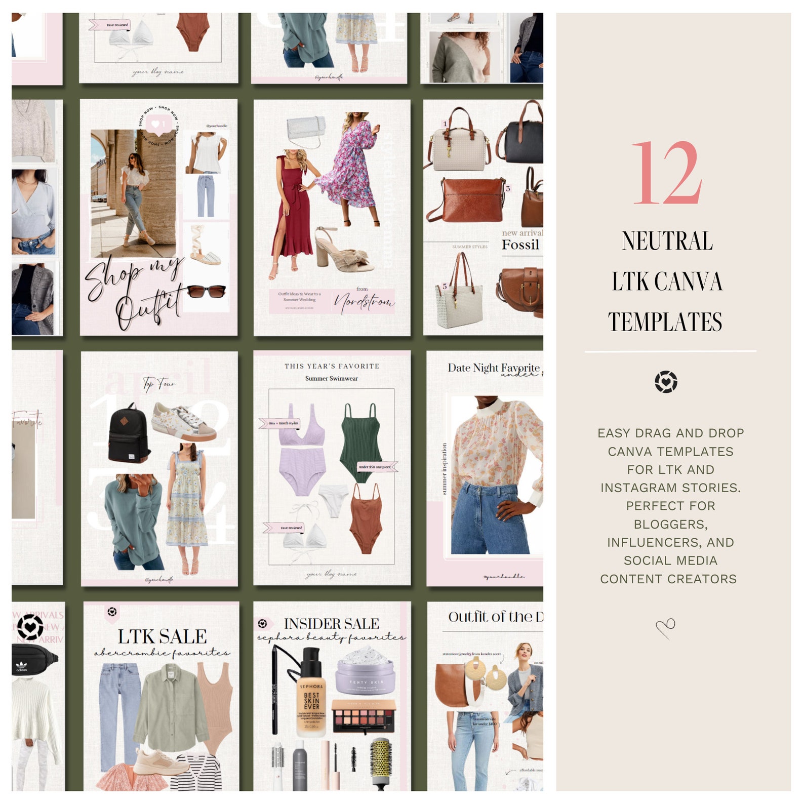 LTK Canva Templates, LTK Gift Guide, Blogger Canva Template, LTK ...