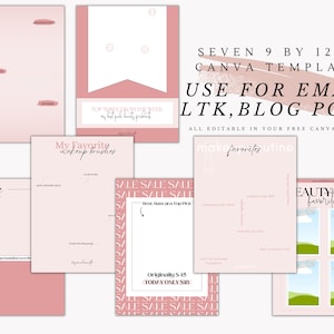 7 Beauty LTK Templates, Influencer Templates, Canva Templates, Like to ...