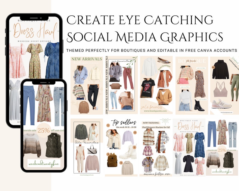 May include: A collage of images showcasing different clothing items for sale. The images are arranged in a grid format and feature a variety of styles, including dresses, sweaters, jeans, and shirts. The text "Dress Haul" appears in several of the images, suggesting that the items are part of a clothing sale or promotion.