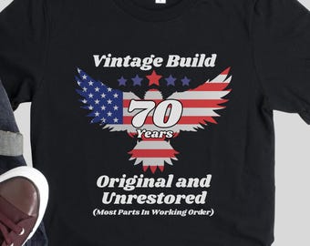 70th Birthday Shirt for Men, Vintage 70th T-Shirt, 70 Years Old Gift for Him, Funny Birthday Tee, Grandpa Dad Husband Gift