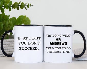 Personalized Teacher Mug, Funny Quote, Teacher Appreciation Gift