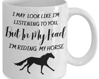 Horse Riding Mug, In My Head I'm Riding