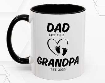 Taza personalizada para el abuelo, regalo de papá a abuelo, taza de café para nuevos abuelos
