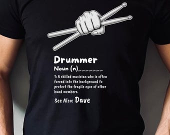 Customized Drummer Shirt, Funny Drums Gift, Drum Sticks T-Shirt, Drumming Gift