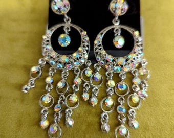 Jim Ball Gala/Pageant Swarovski Crystal Chandelier Earrings