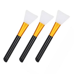 Set of 3 Silicone Brushes Small Craft Spatula Applicators for Adhesives,  Glue, Clay, Masks, Glue Brush, Non-stick 