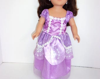 18" Princess dress inspired by Sofia