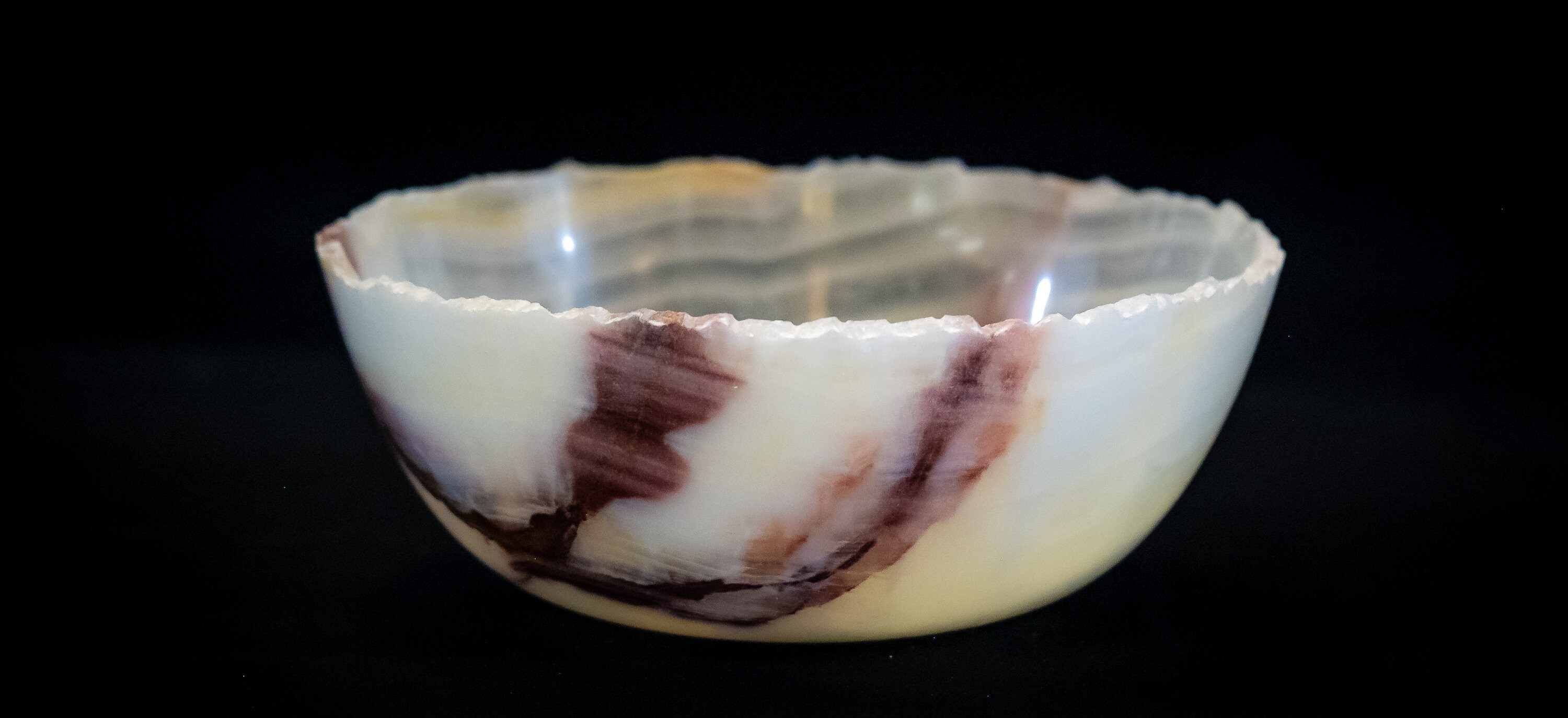 新品未使用！！Handcrafted Modern ホワイトオニキス ボウル