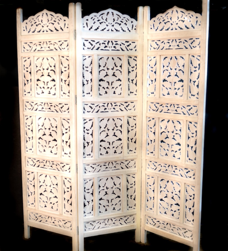 White Room Divider, Handmade Room Divider, Privacy Screen, Room
