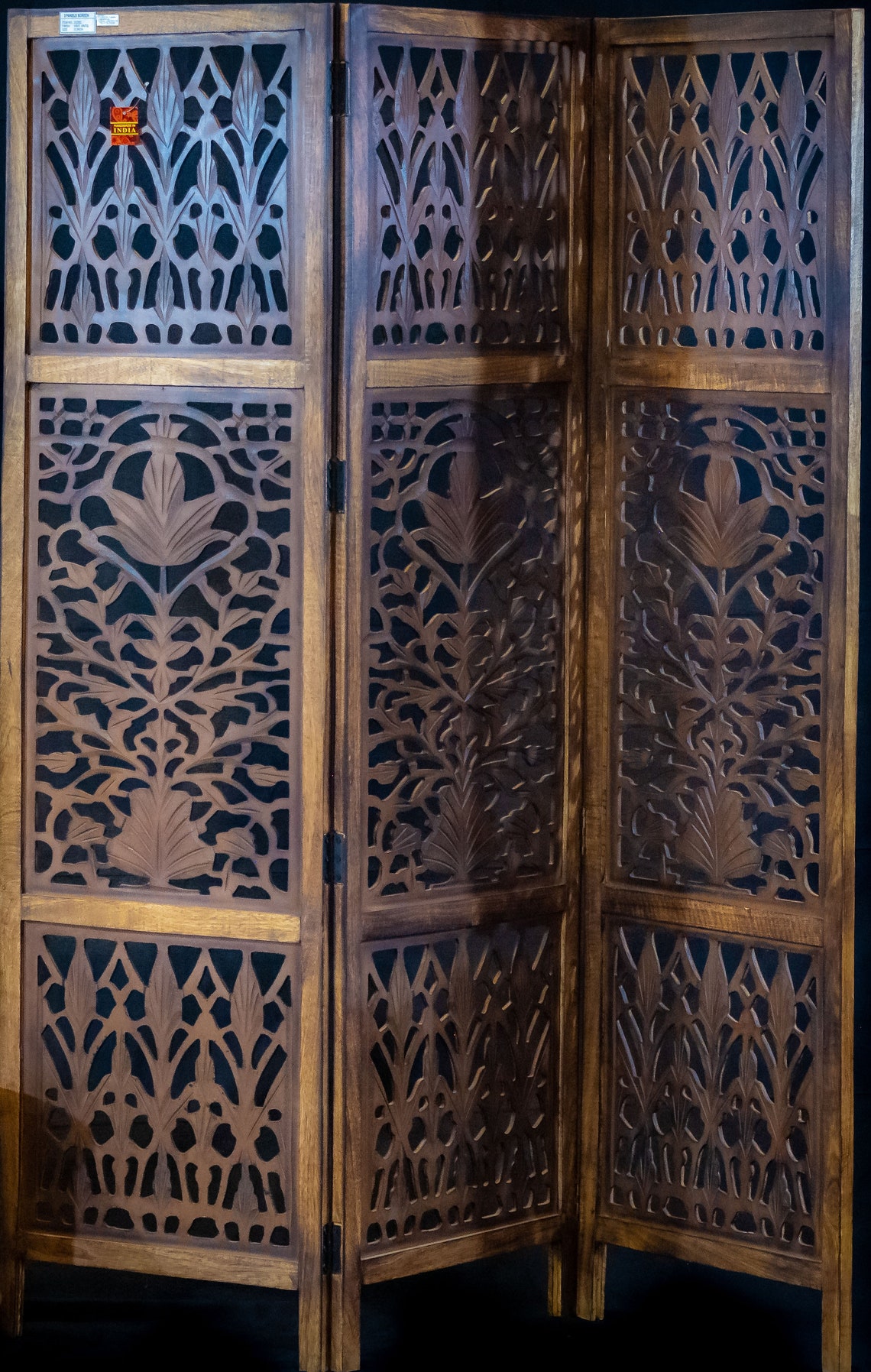 Handmade Room Divider Brown Wooden Partition Room Partition Etsy