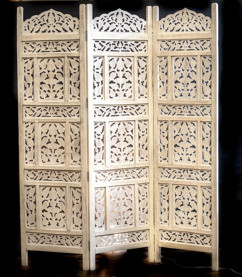White Room Divider, Handmade Room Divider, Privacy Screen, Room