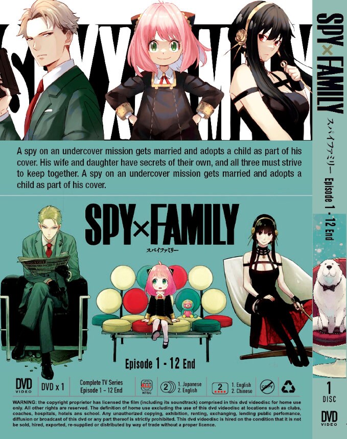 Animation DVD Anime Spy X Family 1 12 End English Dubbed - Etsy UK