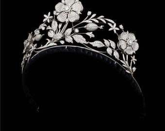 American Diamond crown.925 Sterling Silver Handmade item