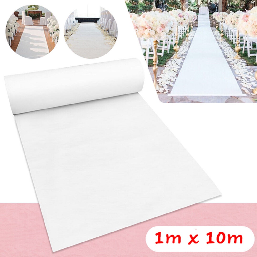 1M X 10M White Carpet Aisle Runner Wedding Party Event Decoration Mats