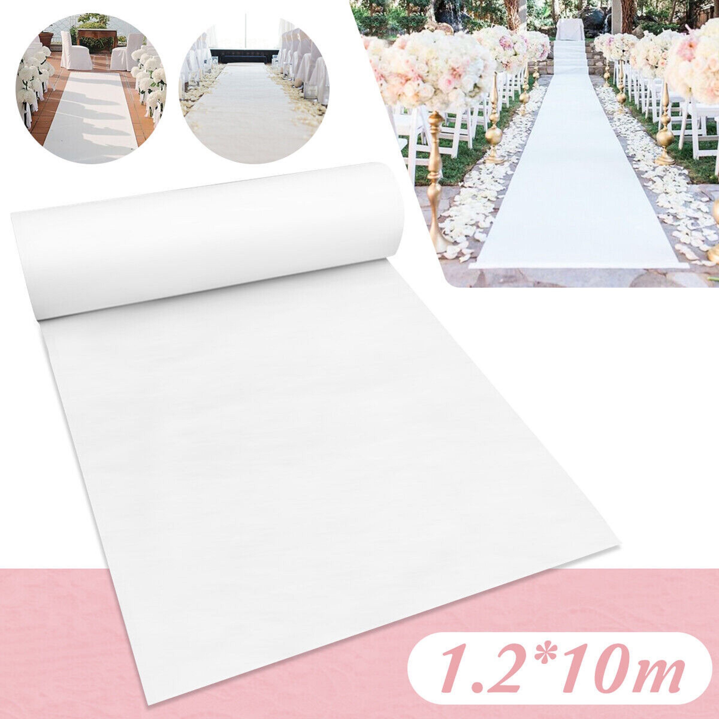 1M X 10M White Carpet Aisle Runner Wedding Party Event Etsy