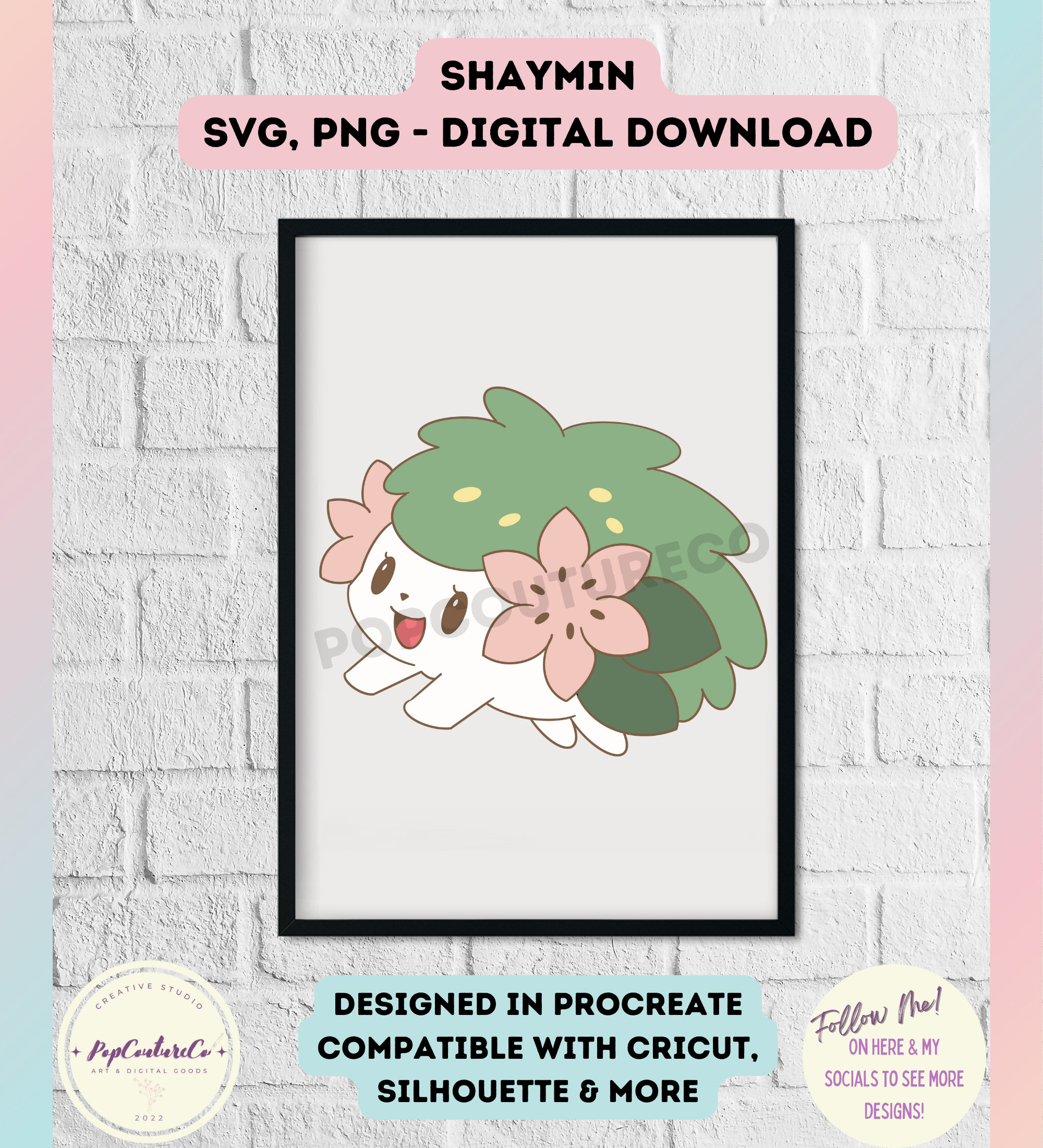 Buy Shaymin Sky Form Hard Enamel Pin Cute Fanart Pin Kawaii Online