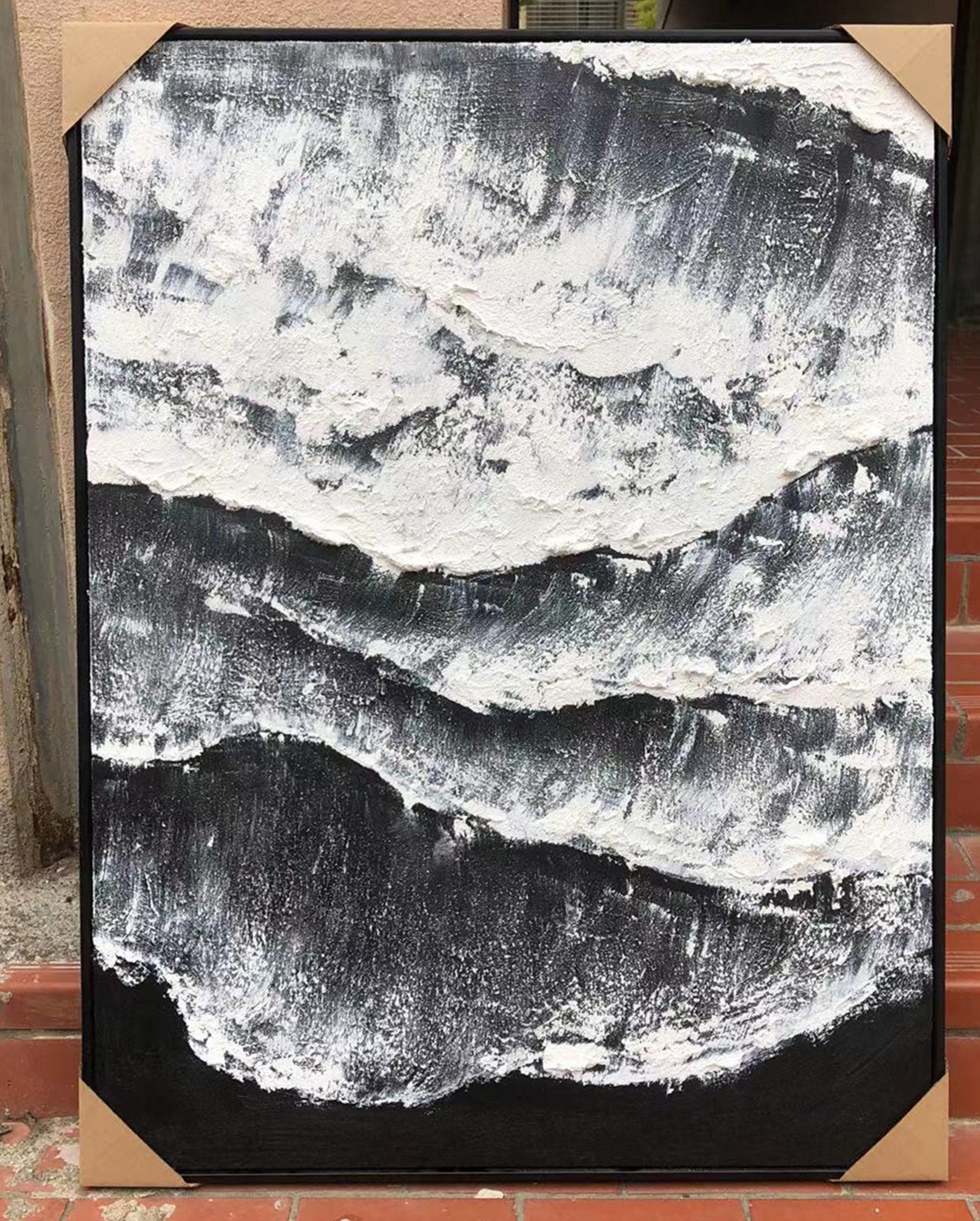 Black and White 3D Wall Art Texture Canvasblack and White - Etsy