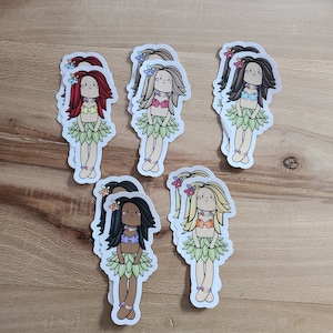 Hula Girl Sticker
