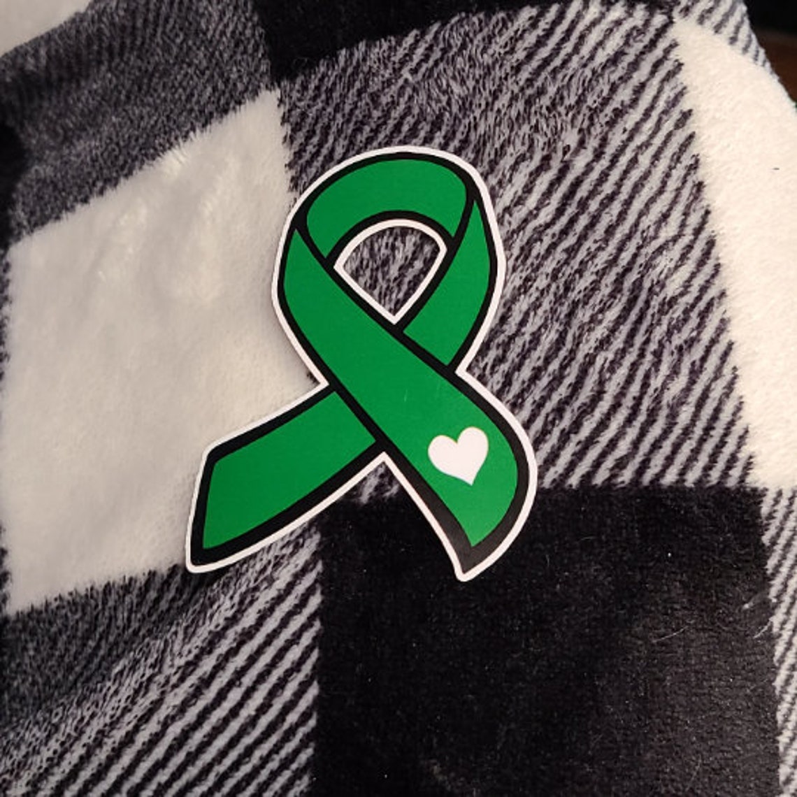 TBI Ribbon Sticker - Green Ribbon Sticker - Etsy