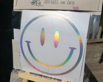 Holographic Smiley Face Decal