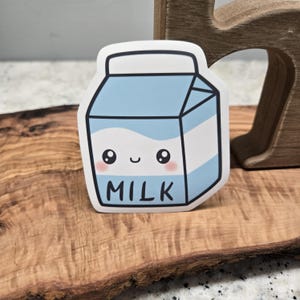 Naklejki na kartony z mlekiem - Naklejki Kawaii - Naklejki na jedzenie