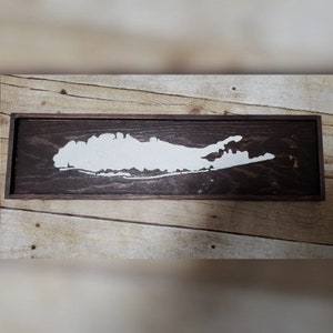 Long Island wood plaque