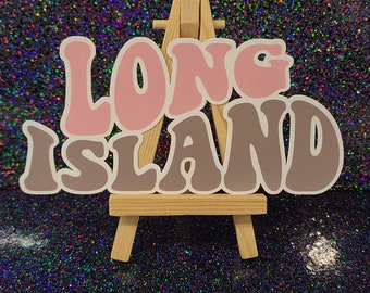 Long Island Retro Font Sticker